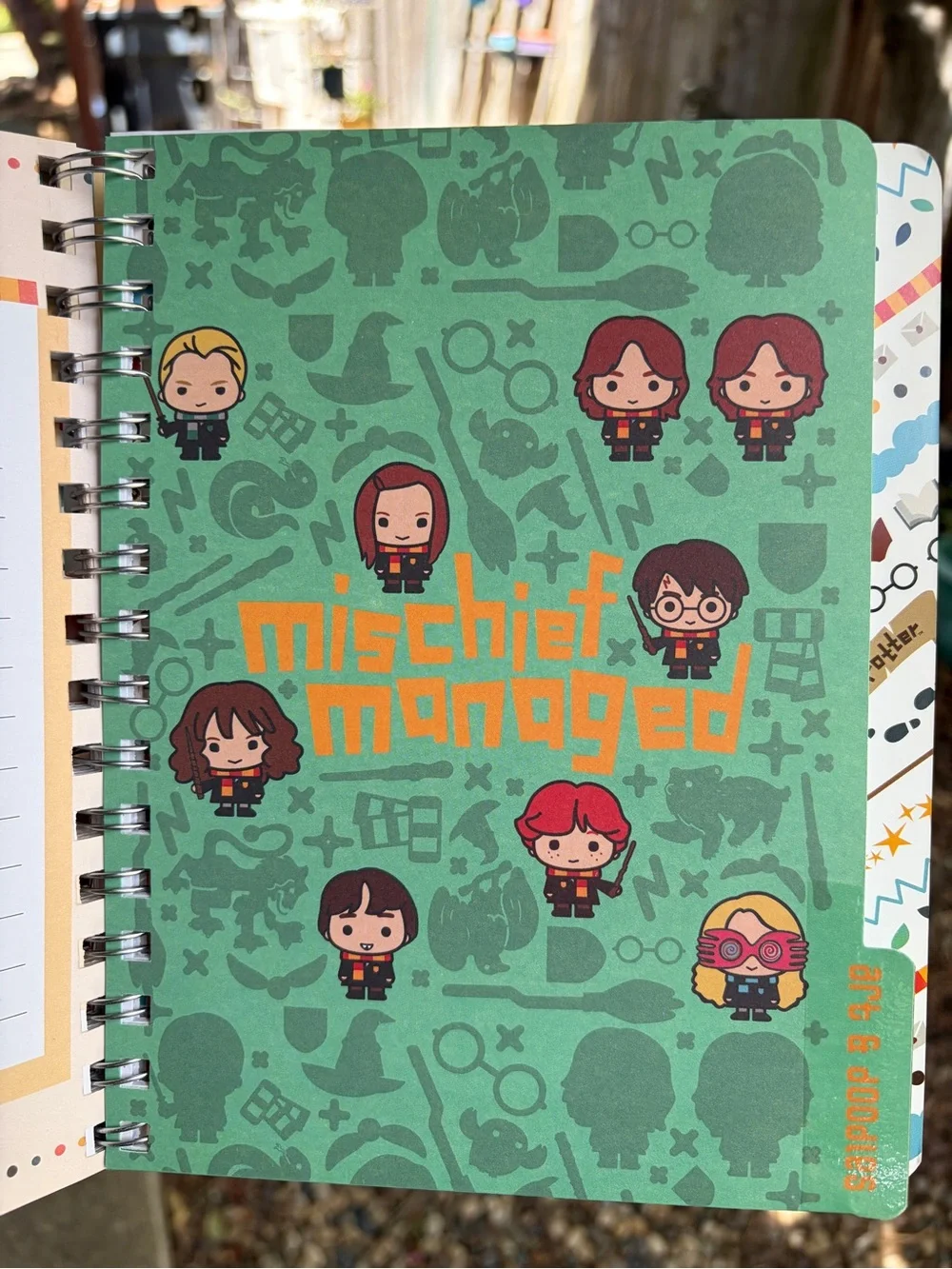 Harry Potter undated spiral bound planner